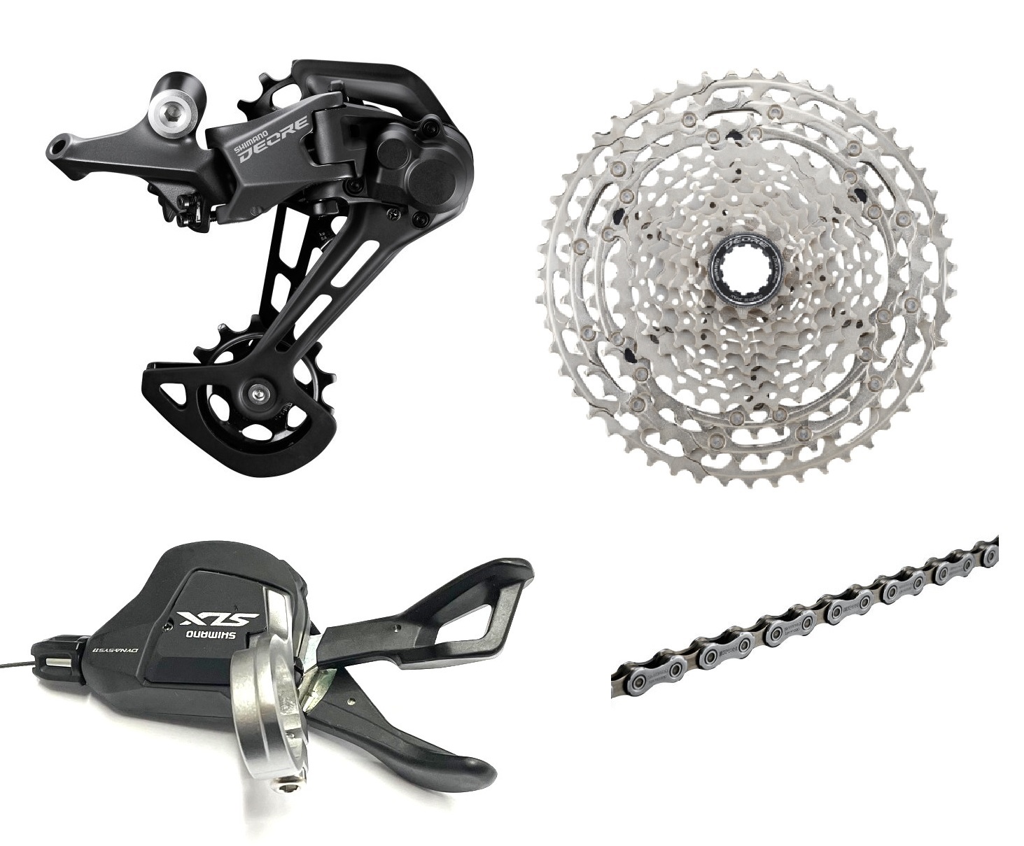 Shimano Deore M5100/SLX Schaltungsset 1x11-fach (11-51 Z.) ohne Ganganzeige Shimano Deore M5100/SLX Schaltungsset 1x11-fach (11-51 Z.) ohne Ganganzeige