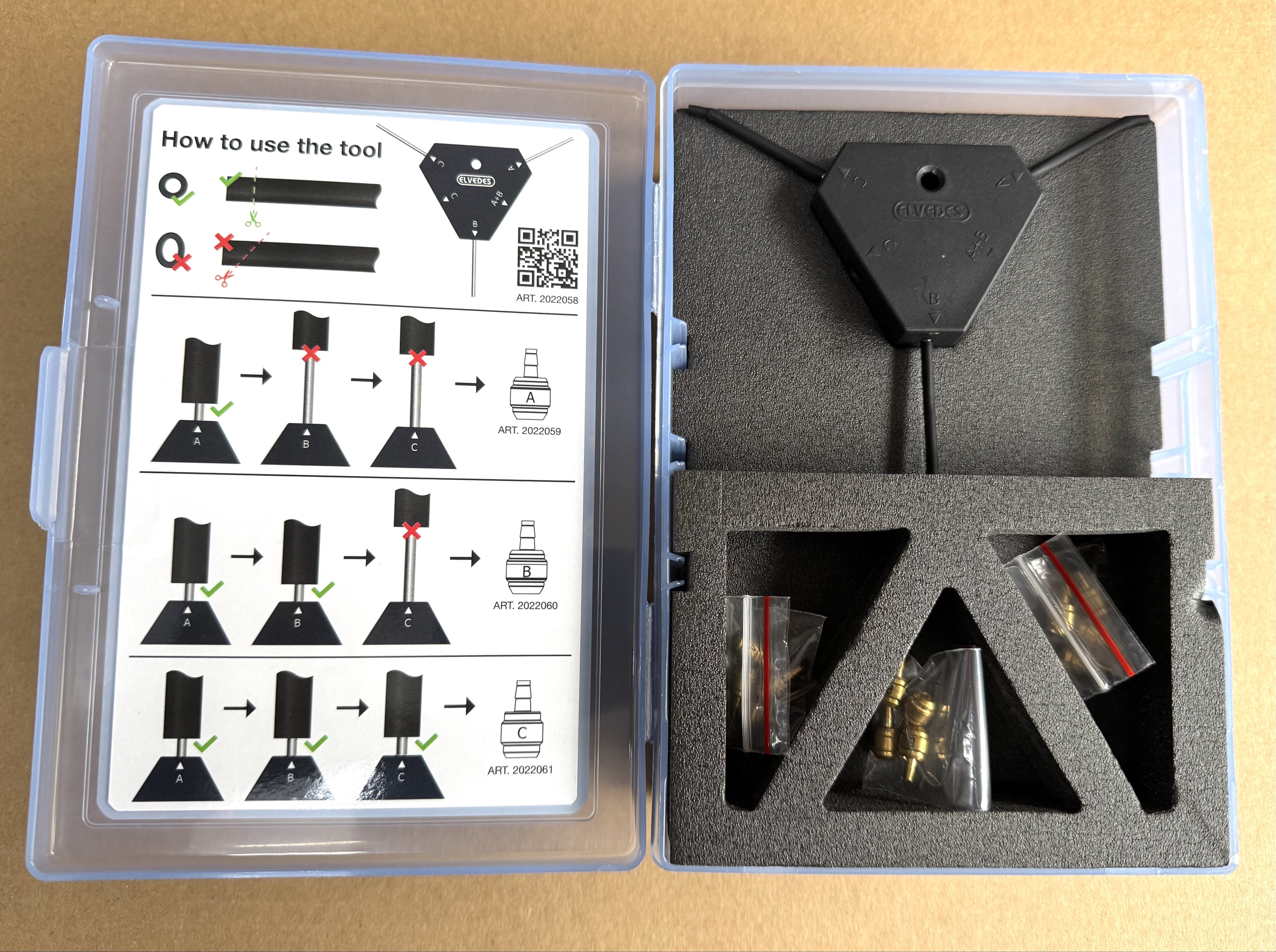 ELVEDES Prüfer für Innendurchmesser Hydraulikleitung inkl. Universal Einsätze (Pin+Olive) ELVEDES Prüfer für Innendurchmesser Hydraulikleitung inkl. Universal Einsätze (Pin+Olive)