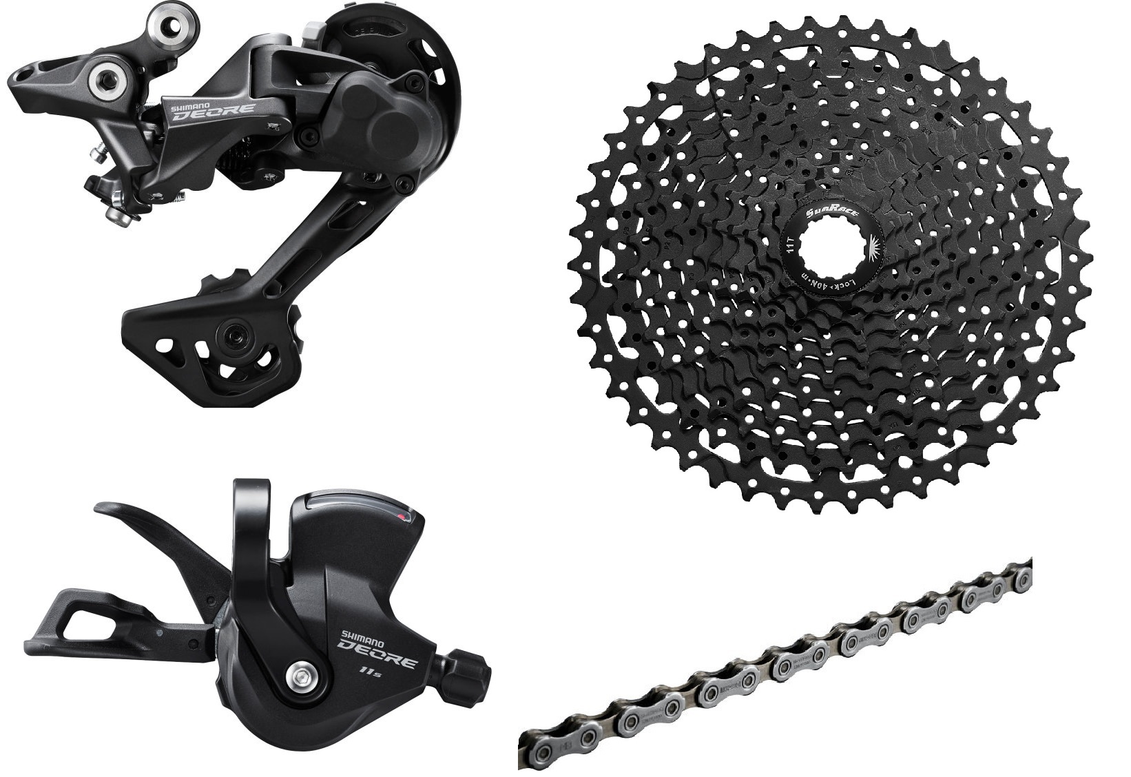 Shimano Deore-5100/FSA/CSMS7 black Schaltungsset 1x11-fach (11-51 Z.) mit Ganganzeige Shimano Deore-5100/FSA/CSMS7 black Schaltungsset 1x11-fach (11-51 Z.) mit Ganganzeige
