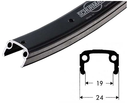 Schürmann Sport Felge 24" 36 Loch schwarz Schürmann Sport Felge 24" 36 Loch schwarz