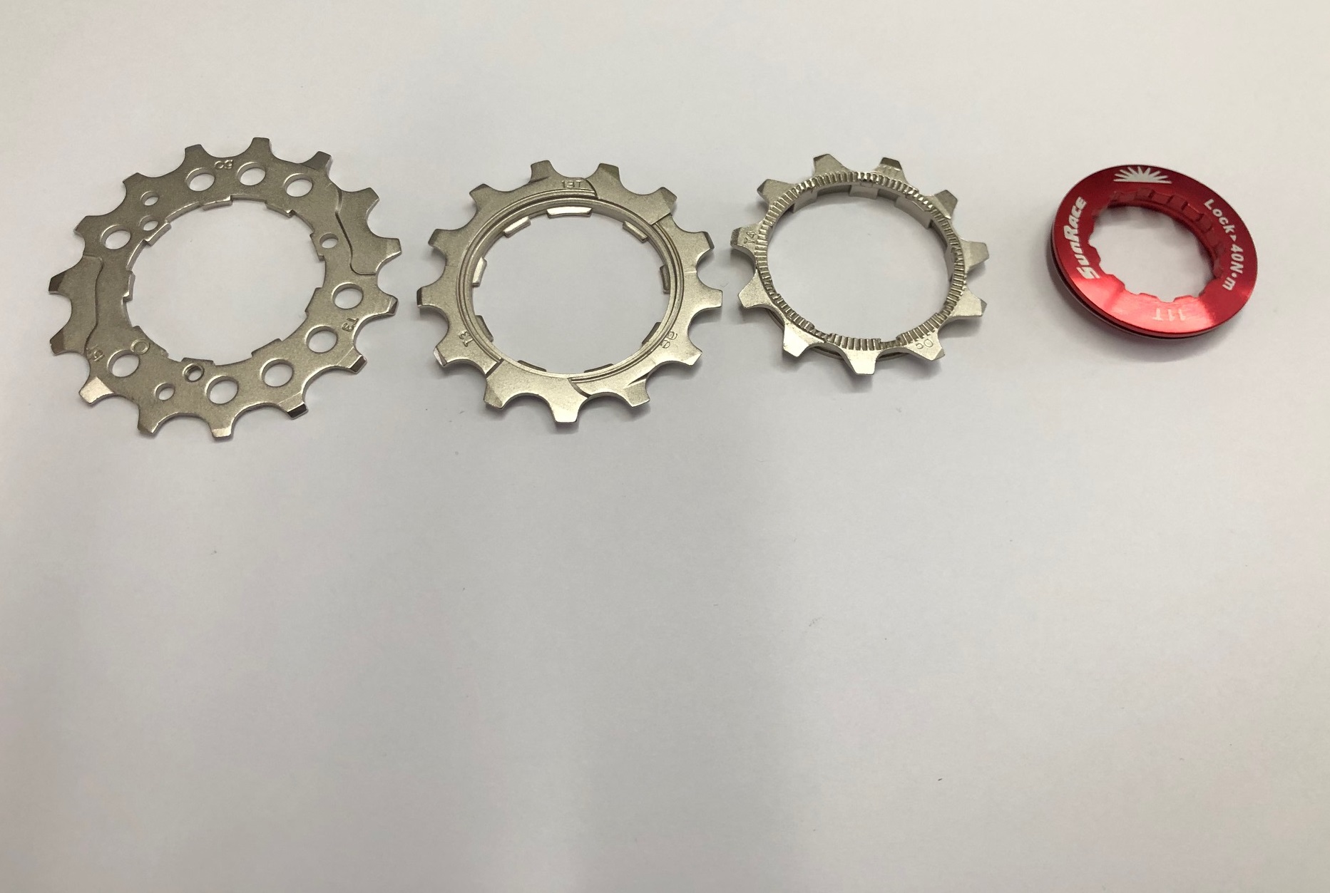 SunRace Service-Part 12-fach metallic Lockring 11-13-15 Fahrrad Kassetten