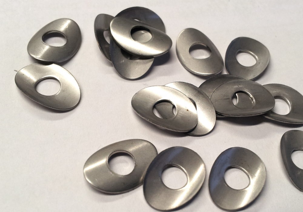 CNC Speichennippelunterlegscheiben Set Oval klein 10 Stück