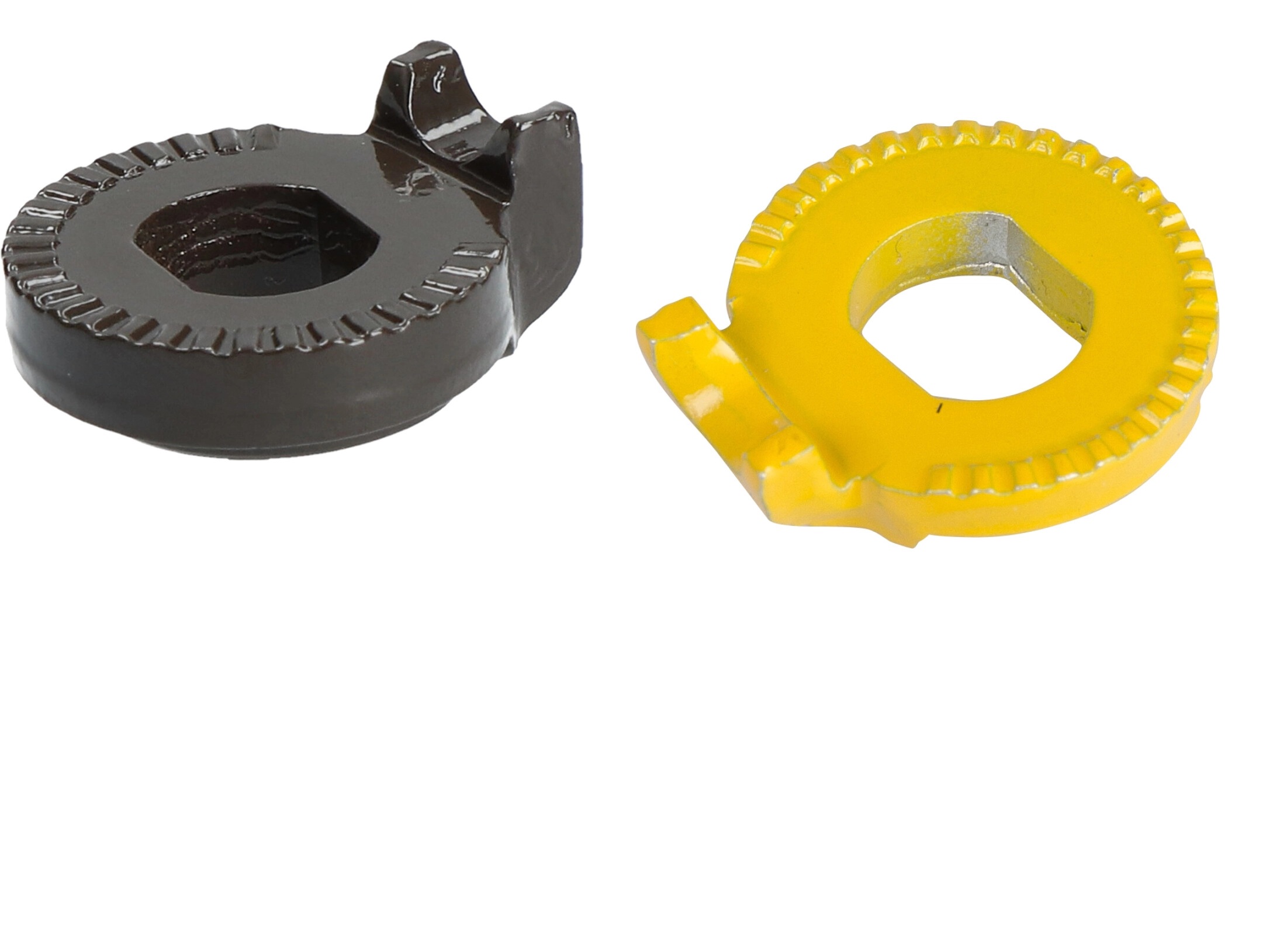 Shimano Verdrehsicherungsscheiben-Set 5L/5R (braun/gelb) Shimano Verdrehsicherungsscheiben-Set 5L/5R (braun/gelb)