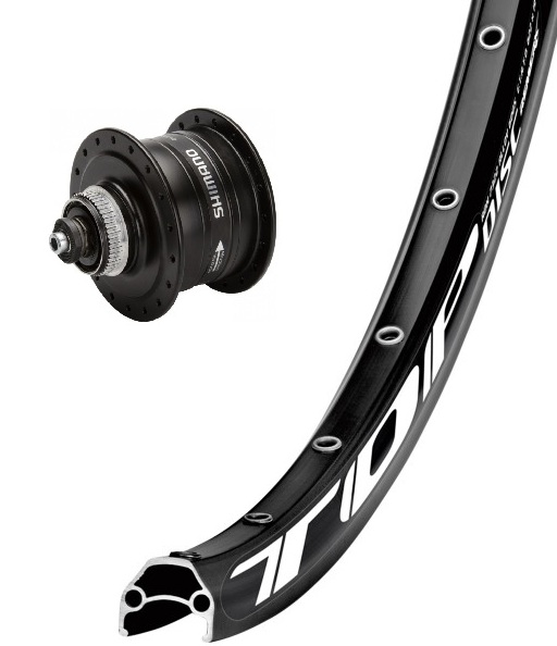 28" Vorderrad Shimano DH-3D37 Nabendynamo/Remerx Top Disc schwarz 28" Vorderrad Shimano DH-3D37 Nabendynamo/Remerx Top Disc schwarz